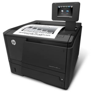 پرینتر لیزری استوک تک‌کاره تک‌رنگ سایز A4 اچ‌پی مدل LaserJet Pro 400 M401dn پنل لمسی
